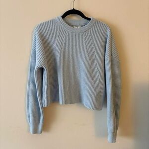 BP. Light Blue Crew Neck Cropped Sweater Size M